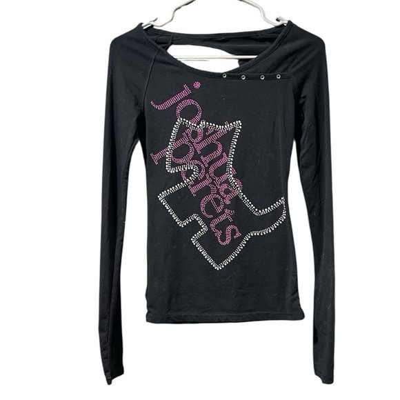 Joshua Perets Long Sleeve Top – Vintage, Gem Detail, Size XS - Picture 1 of 5